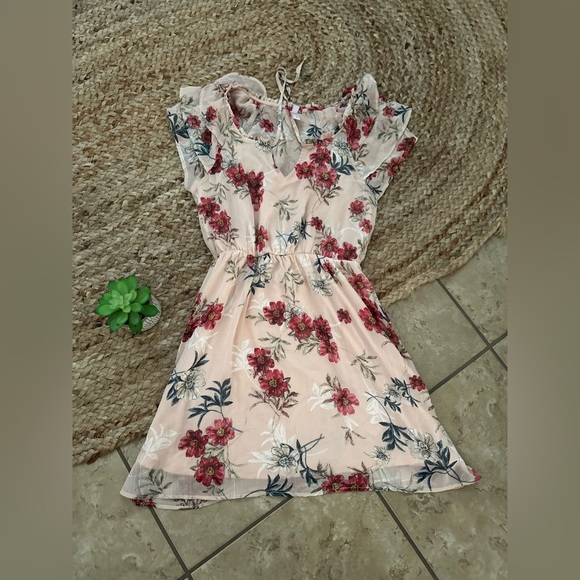 FLORAL MINI DRESS - Picture 1 of 5